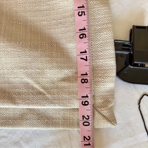 IVORY BEIGE 20x20 LINEN Decorative Accent Pillow Cover 2 Pc Set Modern Farmhouse - Picture 3 of 15